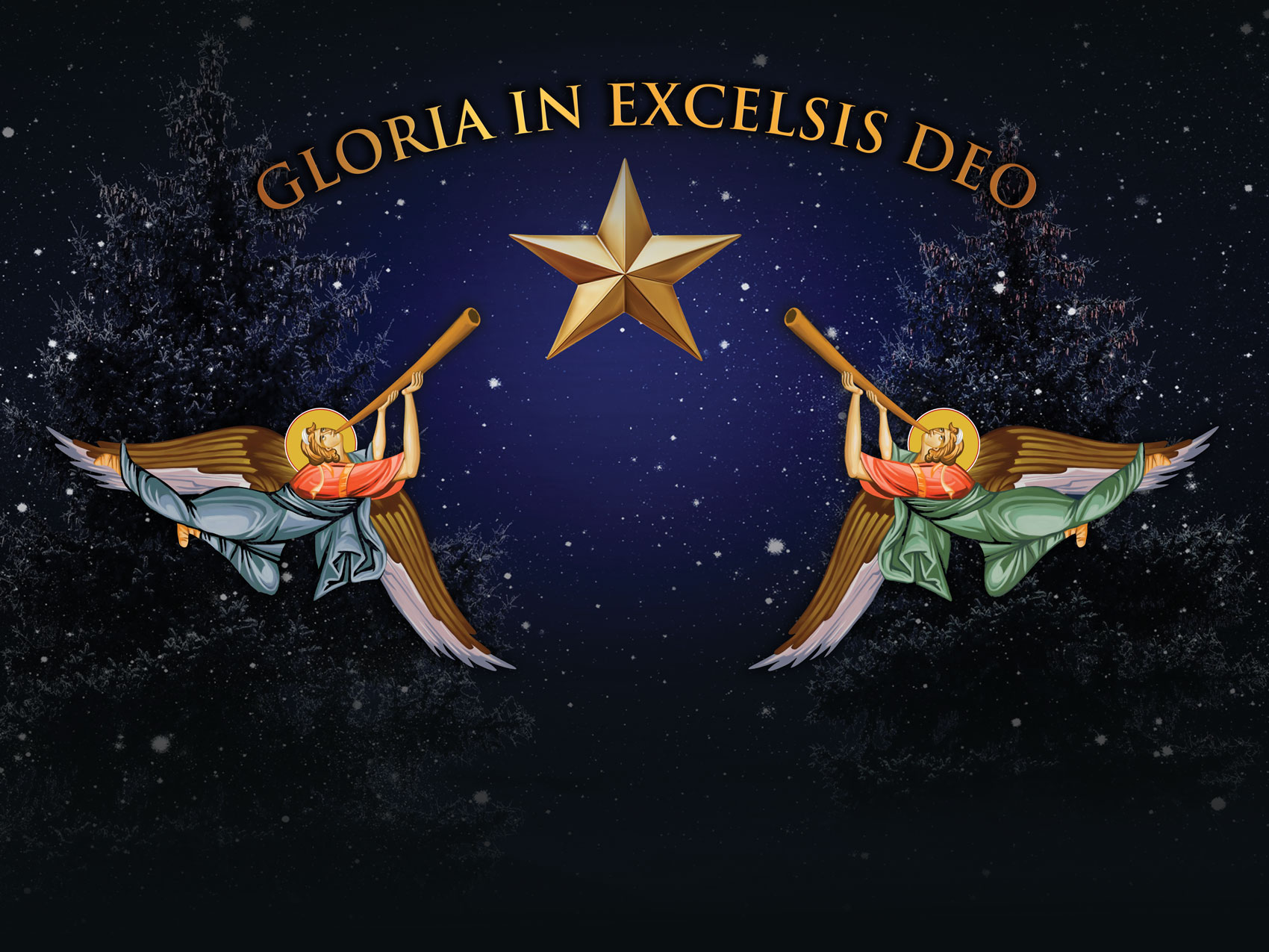 Baner na Boże Narodzenie - Tło szopki - Gloria in excelsis Deo - 50 - 200x150