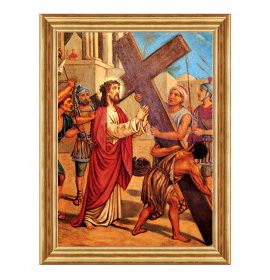 Jezus bierze krzyż na swoje ramiona - Stacja II - Boleszyn