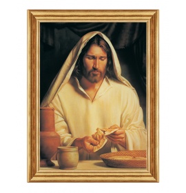 Jezus łamiący chleb - 01 - Obraz religijny