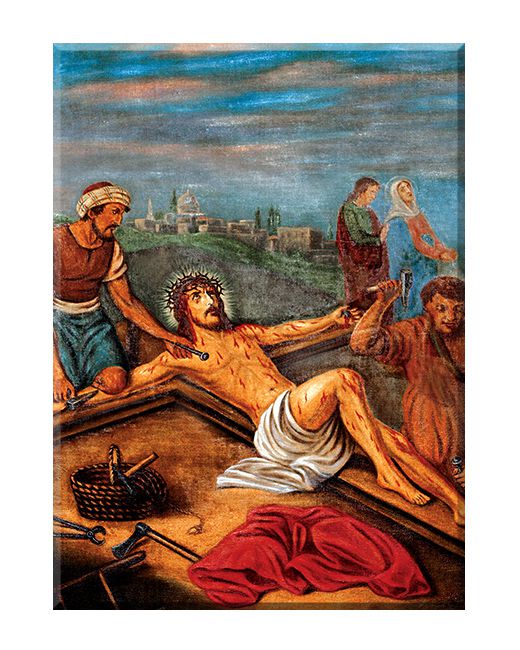 Jezus przybity do krzyża - Stacja XI - Boleszyn