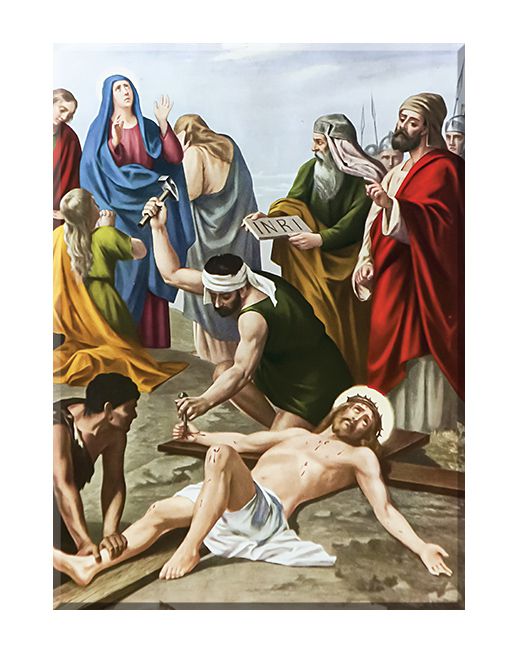 Jezus przybity do krzyża - Stacja XI - Neapol