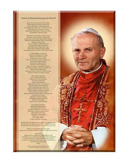 Litania do Świętego Jana Pawła II - Obraz z modlitwą