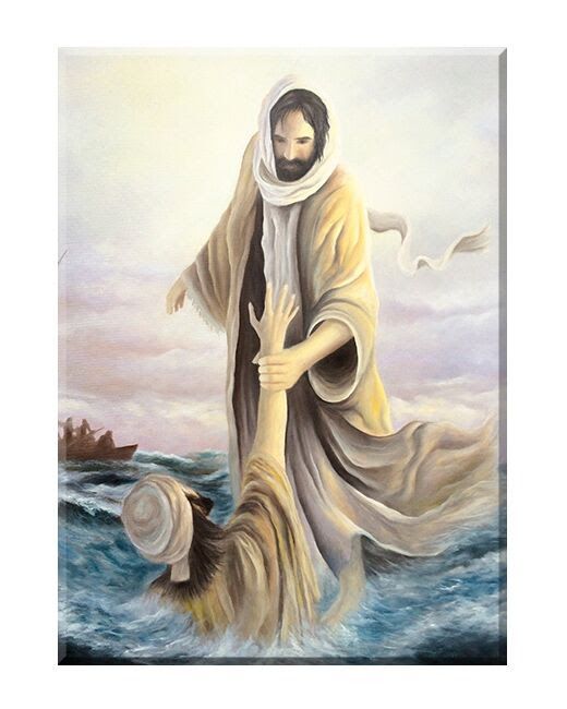 Pan Jezus i Święty Piotr - Obraz religijny