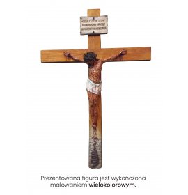 Pasyjka - Korpus z drewnianym krzyżem i tabliczką - 120 cm
