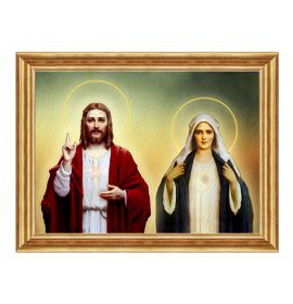 Serce Jezusa - Serce Maryi - Matka Boża i Jezus - 01 - Obraz religijny