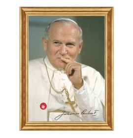 Święty Jan Paweł II - Z podpisem - 60 - Obraz religijny