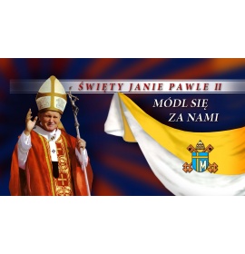 Święty Jan Paweł II - Baner religijny - 05 - 160x90 cm