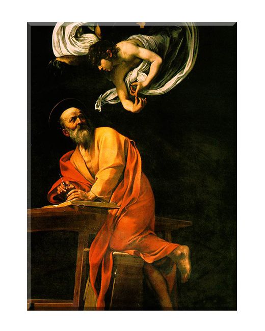 Święty Mateusz - Caravaggio - 09 - Obraz religijny