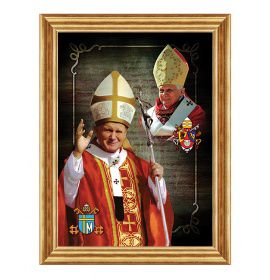 Święty Papież Jan Paweł II i Papież Benedykt XVI - Obraz religijny