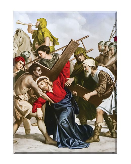 Szymon pomaga nieść krzyż Jezusowi - Stacja V - Neapol