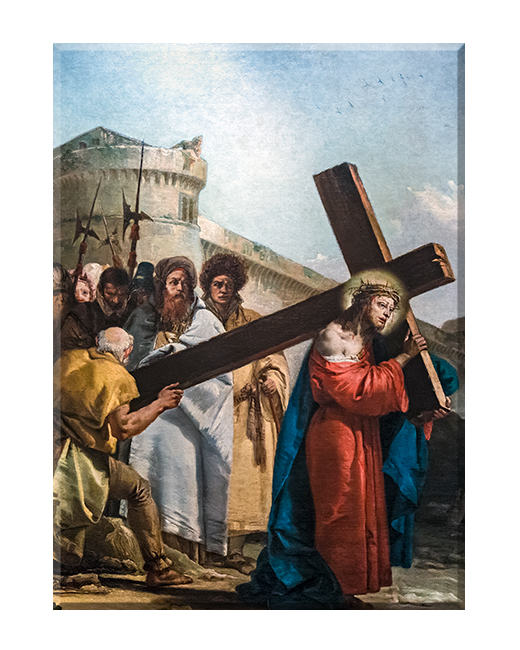 Szymon pomaga nieść krzyż Jezusowi - Stacja V - Wenecja