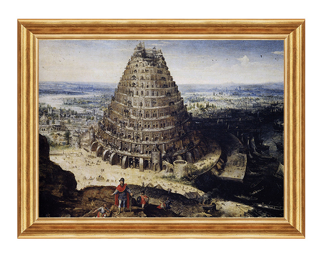 Wieza Babel - Scena Biblijna - Obraz religijny na plotnie